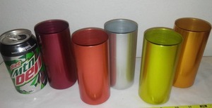 lot 196 image: 5 metal tumblers glasses Perma Hues - Great Colors