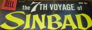 lot 287 image: 2 Dell Comics- The 7th Voyage of Sinbad, the 3 Worlds of Gulliver, both Very good.