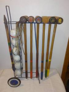 lot 298 image: Vintage Croquet set.