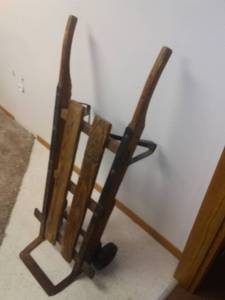 lot 301 image: Antique 2 wheel Railroad Cart NO RESERVE