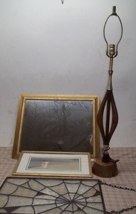 lot 121 image: Mirror, Lamp, and More