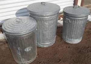lot 172 image: Metal Garbage Cans