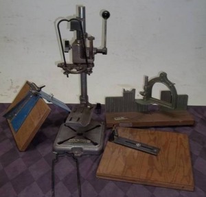 lot 218 image: Vintage Drill Press Stand and Miter Box