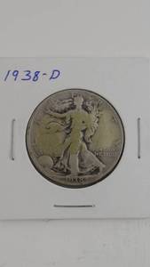 lot 15 image: 1938 D Walking Liberty