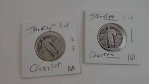 lot 26 image: 2 - Standing Liberty Quarters
