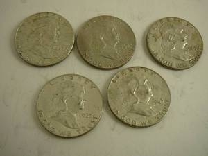 lot 68 image: 5 - 1963d Franklin Half Dollars