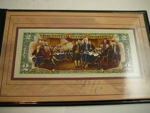 lot 76 image: Patriotic 2 Dollar Bill In Full Color