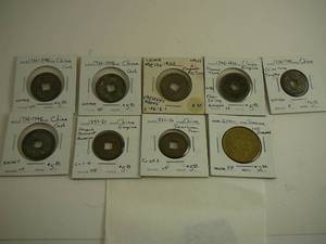 lot 94 image: 8 - China Coins & 1 - Greese 100 Apaxmel Coin