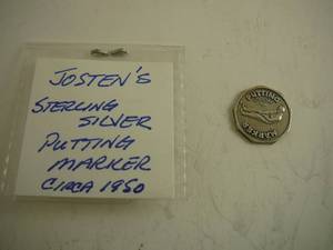 lot 105 image: Jostens Sterling Silver Putting Marker Circa 1950
