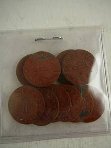 lot 144 image: 1942-45 WW2 US Ration Tokens OPA Red Point