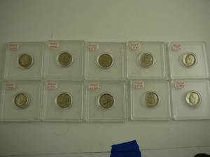 lot 35 image: 10 - Proof Dimes Uncirculated