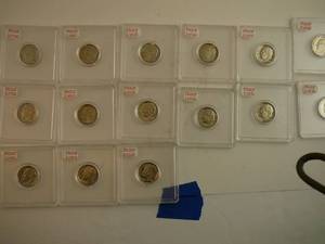 lot 36 image: 15 - Proof Dimes Uncirculated