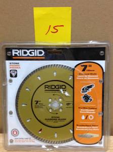lot 15 image: RIDGID 5 in. Diamond Stone Blade open box in very good condition