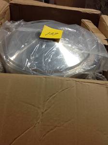 lot 139 image: Hampton Bay 48000 BTU Stainless Steel Patio Heater not used open box