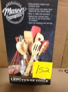 lot 152 image: Mason Craft and More 12-Piece Tub of Tools not used