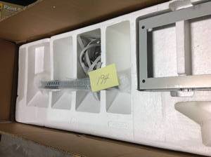 lot 194 image: AKDY 36 in. 335 CFM Convertible Island Mount Kitchen Range Hood in Black Painted Stainless Steel with Touch Controlin good condition