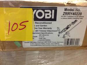 lot 105 image: Reconditioned 40-Volt X Lithium-Ion Attachment Capable Cordless String Trimmer - 2.6 Ah Battery and Charger Includedin good condition