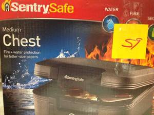 lot 59 image: SentrySafe CHW20121 0.28 cu ft Fireproof Safe and Waterproof Safe with Key Lock customer return