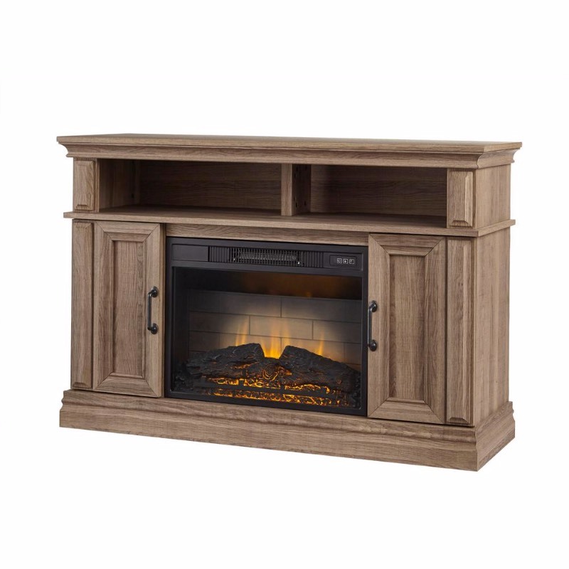 StyleWell Flint Mill 48 in. Media Console Electric Fireplace in Prairie