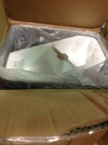 lot 2 image: iTouchless 13 Gal. Stainless Steel Motion Sensing Touchless Trash Can with Deodorizing Carbon Filter Technology not used