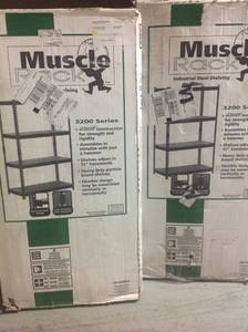 lot 81 image: Lot of 2 Edsal UR-364BLK Heavy Duty Steel Industrial Shelving, 3200 lbs Capacity, 36 Wide&nbspnot used