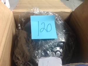 lot 120 image: Lasko Wind Curve 42.5 in. Oscillating Tower Fan with Nighttime Setting, Timer and Remote Control open box in good condition