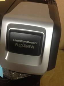 lot 154 image: FlexBrew Black 2-Way Programmable 12-Cup Coffee Maker with Built-In Timer and Automatic Shut-Off by Hamilton Beach MISSING LID not used