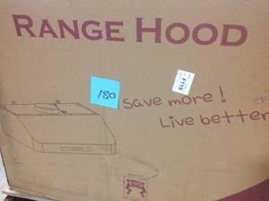 lot 180 image: AKDY 30 in. 600 CFM Ducted Under Cabinet Range Hood in Stainless Steel with LED Lighting not used
