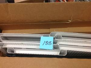 lot 188 image: HDX 27 in. W 4 Shelf Plastic Multi-Purpose Cabinet in Gray in good condition