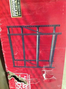 lot 304 image: Husky 77 in. W x 78 in. H x 24 in. D 4-Shelf Welded Steel Garage Storage Shelving Unit with Wire Deck in Black