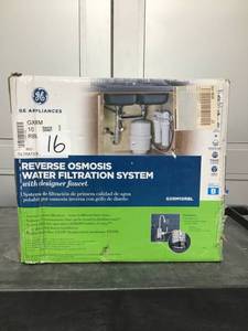 lot 16 image: GE Under Sink Reverse Osmosis Water Filtration System- Unused