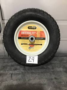lot 29 image: MARATHON 14-14 in. Universal Wheelbarrow Wheel (1 Wheel) Untested