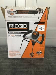 lot 60 image: RIDGID Single-Paddle Mixer