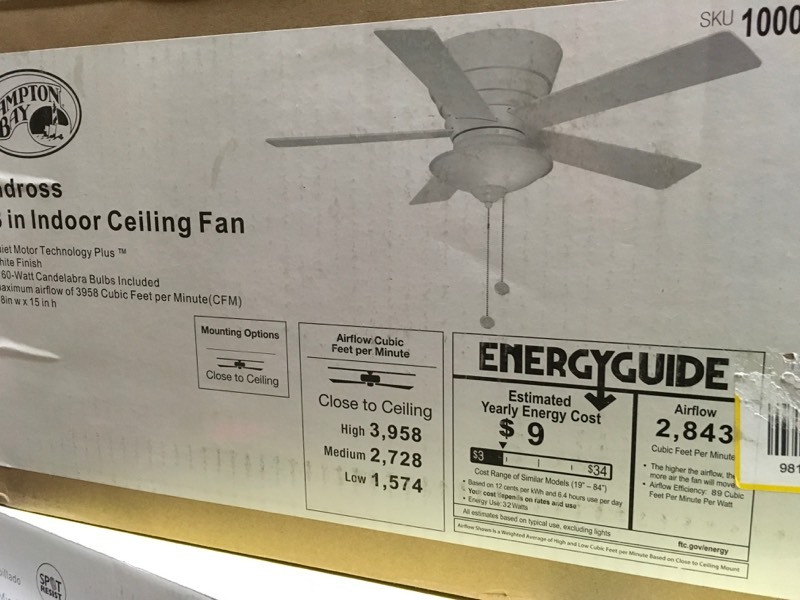 Hampton Bay Andross 48 In Indoor White Ceiling Fan With