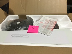 lot 37 image: Hampton Bay Andross 48 in. Indoor White Ceiling Fan with Light Kit open box not used