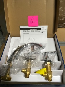 lot 62 image: Homewerks Worldwide 2-Handle Deck-Mount Roman Tub Faucet in Chrome not used