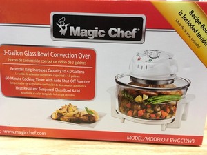 lot 114 image: 1300 W White Convection Countertop Oven with Built-In Timer by Magic Chef new