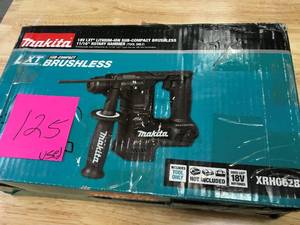 lot 125 image: 18V LXT Lithium-Ion Sub-Compact Brushless Cordless 1116 in. Rotary Hammer, accepts SDS-PLUS bits, Tool Only  USED  