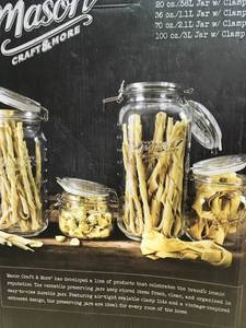 lot 126 image: 4-Piece Mason Craft Glass Preserving Jar Set not used
