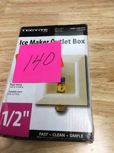 lot 140 image: Tectite 12 in. Ice Maker Outlet Box not used