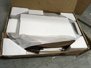 lot 143 image: Husky 96 in. W x 45 in. H x 48 in. D Overhead Ceiling Mount Storage Rack in White   in good condition