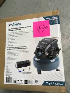 lot 156 image: ANVIL 2G Pancake Air Compressor   in good condition