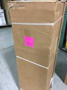 lot 157 image: Hampton Bay Benton Assembled 15x42x12.5 in. Wall Cabinet in White   in good condition