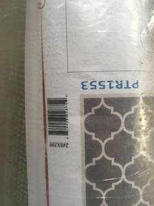 lot 162 image: Ottomanson Contemporary Moroccan Trellis Gray 8 ft. x 10 ft. Area Rug not used