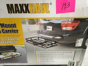 lot 193 image: MaxxHaul 70107 Compact Cargo Carrier, 500 lb Capacity   in good condition