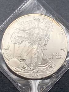 lot 50 image: 2015 .999 Silver Eagle 1oz