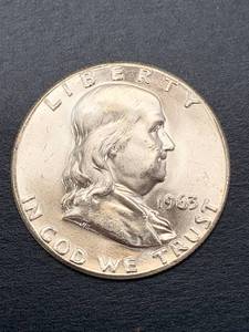 lot 52 image: 1963 Franklin Half Dollar (near mint)