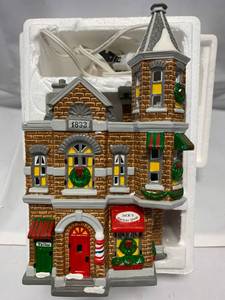 lot 15 image: New Dept. 56 Jacks Corner Barber Shop Snow Village