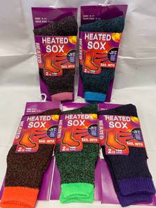 lot 26 image: 5 Pairs of Womens Winter Socks $74.75 Retail