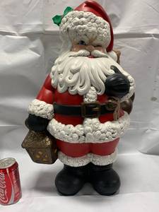 lot 34 image: Vintage Ceramic 22 Tall Santa Claus